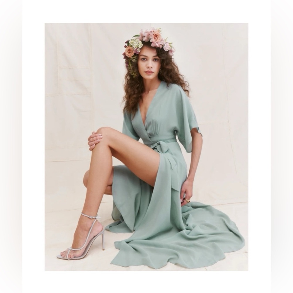 Reformation Winslow Dress in Celadon